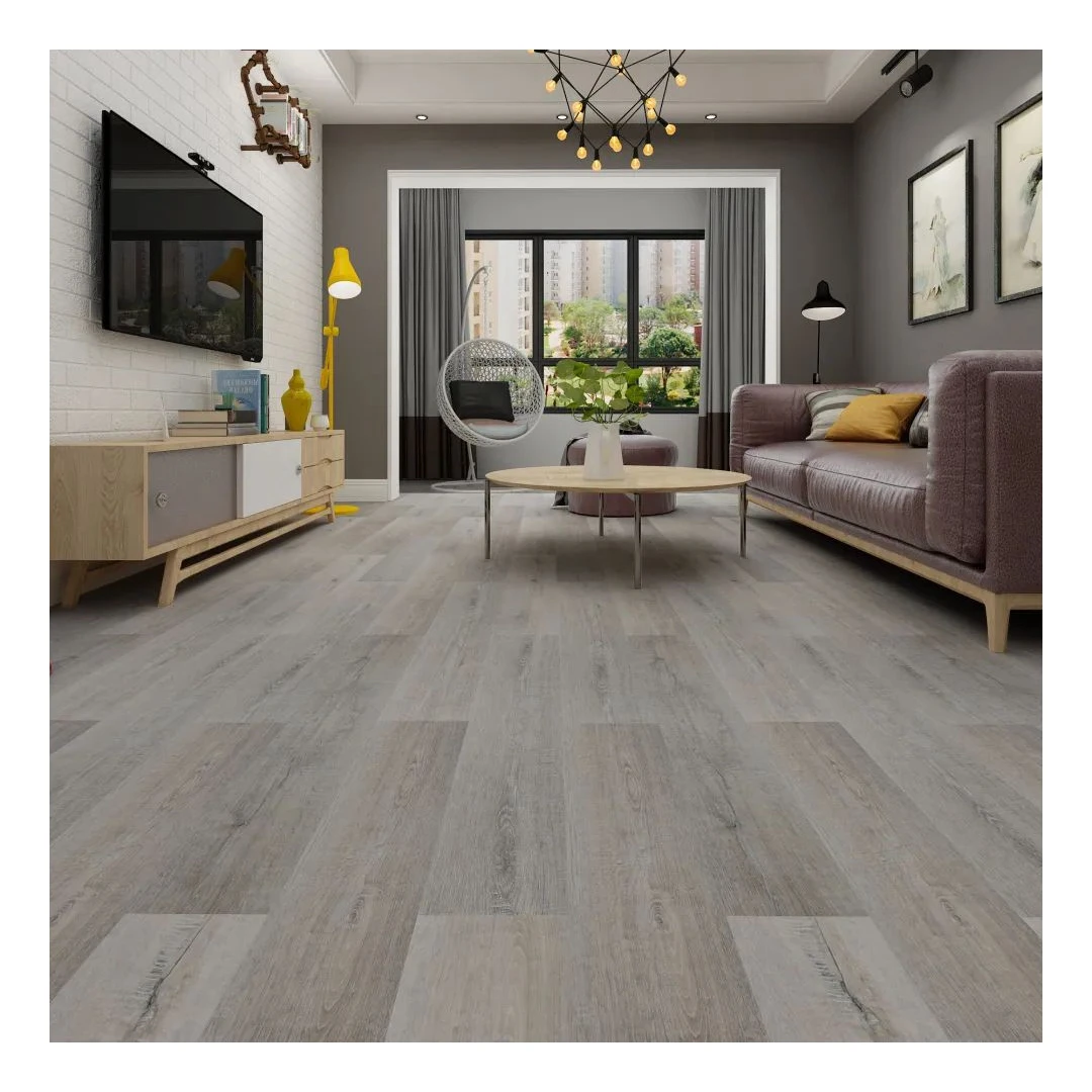 Luxury Healthy Formaldehyde free Vinyl Plank SPC Flooring With IXPE or EVA Foam