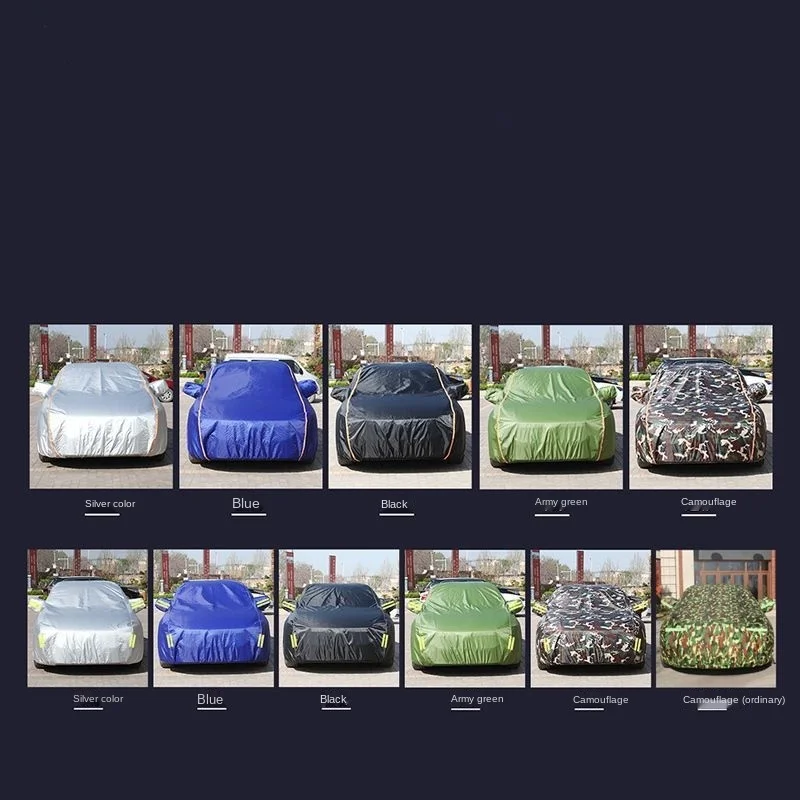 New Camouflage Car Cover Rain-Proof and Sun-Proof Thermal Insulation Oxford Cloth Car Cover Factory Wholesale