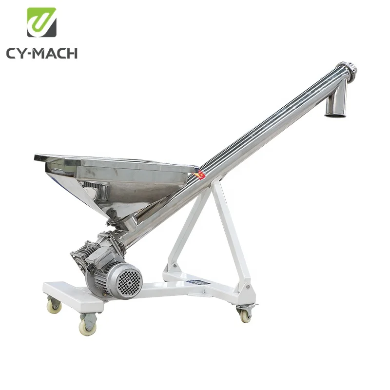 Concrete auger horizontal screw conveyor small powder grain