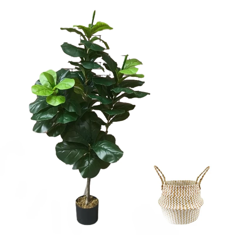 Removable 5ft  Fiddle Leaf Fig Artificial Tree for Home Decor Indoor  Outdoor Office Decoration Housewarming Gift