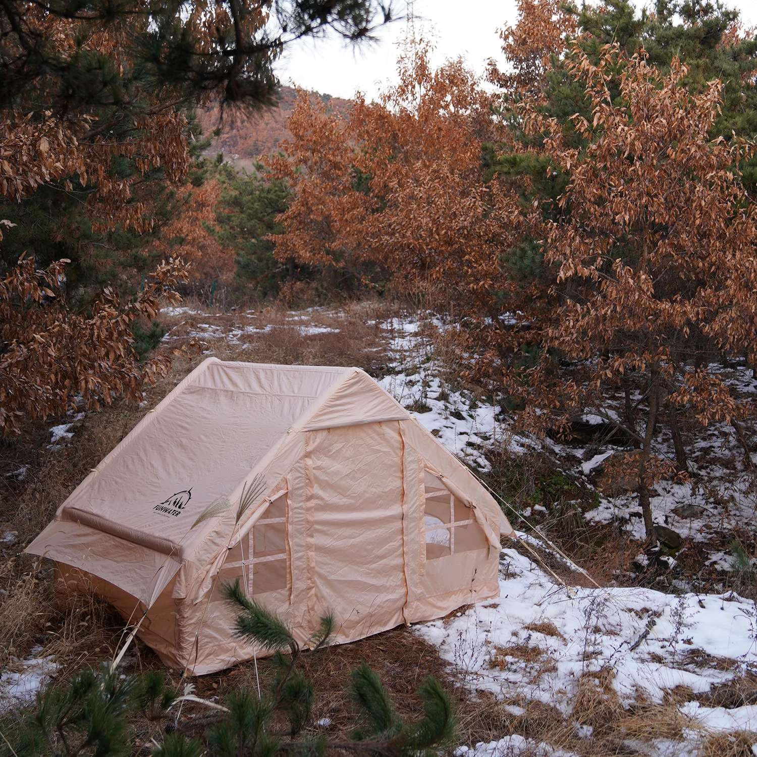 BSCI Factory OEM Wholesale Custom CE inflatable caravan tent automatic inflatable tent house camping tent inflatable