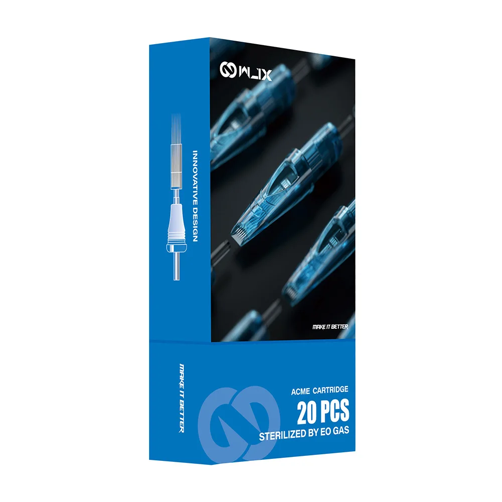 WJX private label disposable permanent tattoo needle cartridge 0.3mm 0.35mm professional round liner tattoo cartridge needles