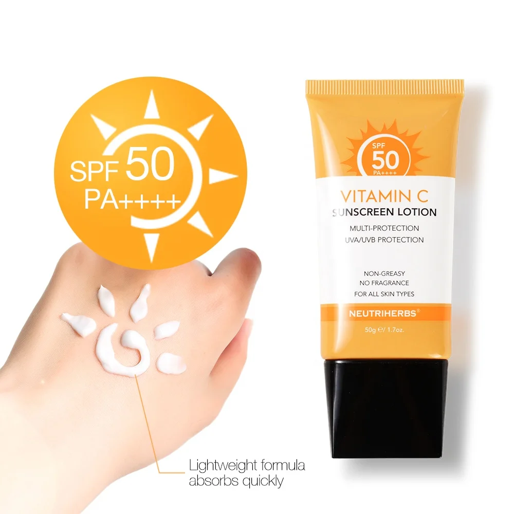 Wholesale UVA UVB Protector Long Lasting Face SPF 50 Facial Vegan Sun Cream Sunscreen