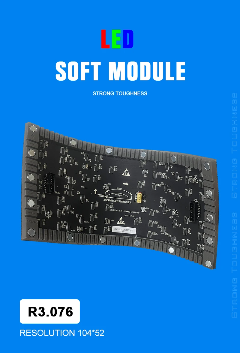 P3.076 soft led panel electronic advertising signs digital display wall led screen display panel