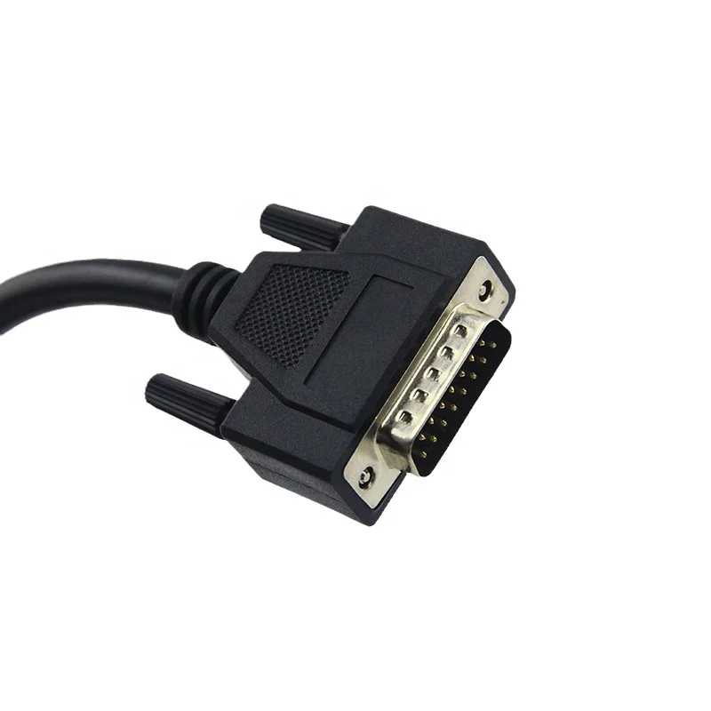 Custom DB15 15 Pin Serial Port Cable Male to Male