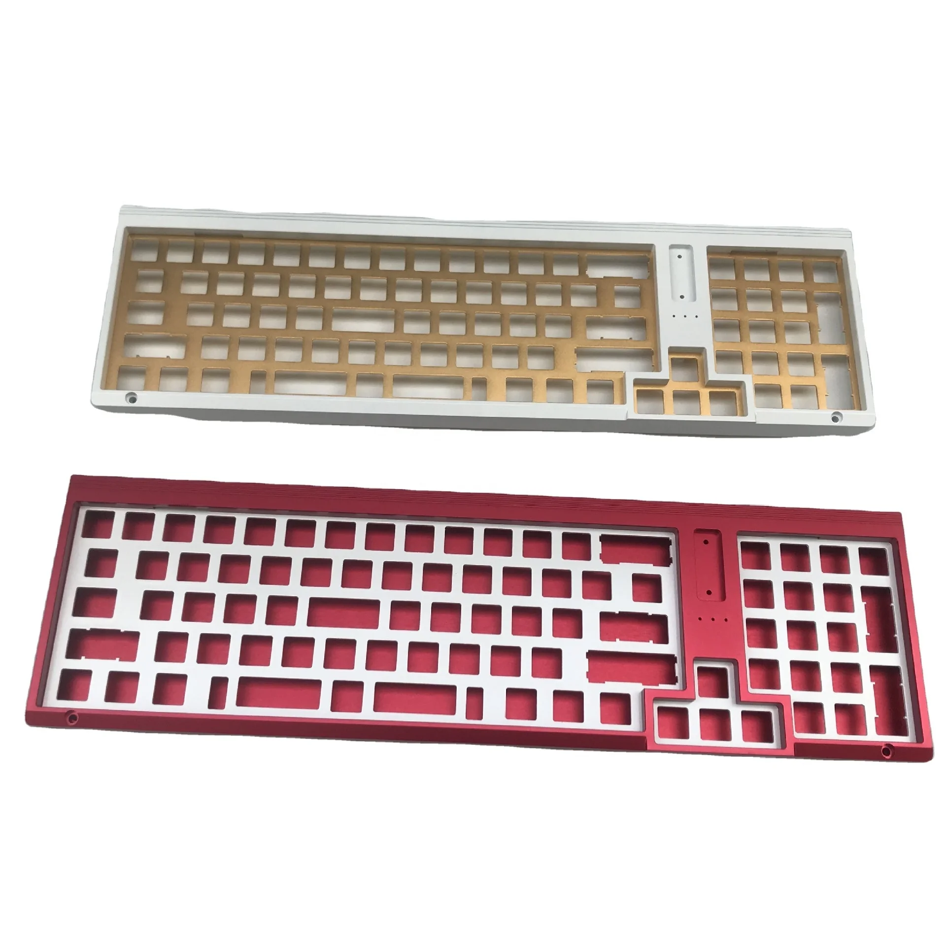 Custom Multicolor Anodizing Aluminum  Keyboard Case Plate Cnc Machining Mechanical Cnc Keyboard