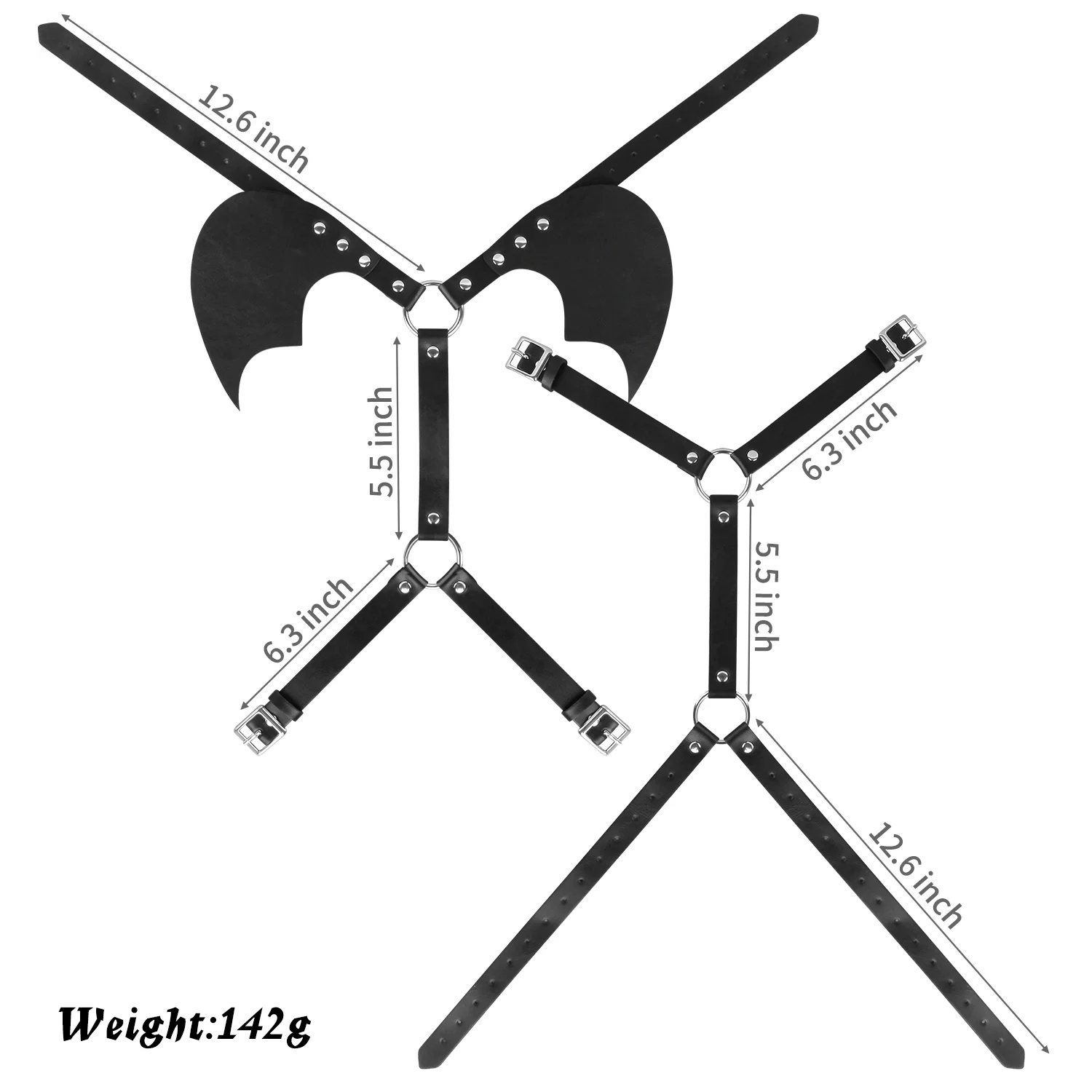 Women Sexy Naughty Chest Bra and Bandage Exotic Underwear PU leather Sleepwear Lingerie with Demon Wings