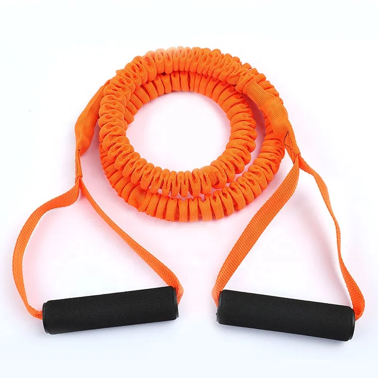 nylon sleeve covered exercise resistance bands with handles
