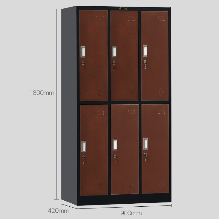 baby metal locker China bedroom 6 door hanging clothes iron cupboard modern in hotselling with key lock steel almirah