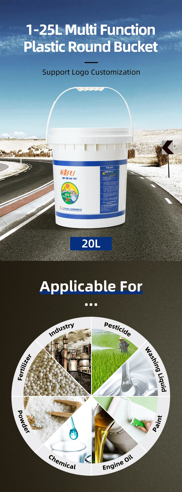 5 gallon 20 liters car wash clear food grade champagne popcorn plastic bucket with gamma seal lid handle stand