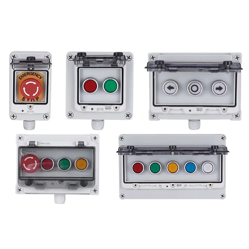 IP67 Waterproof ABS Plastic Momentary Push Button Switch Outdoor Emergency Junction Box with Distribution Features