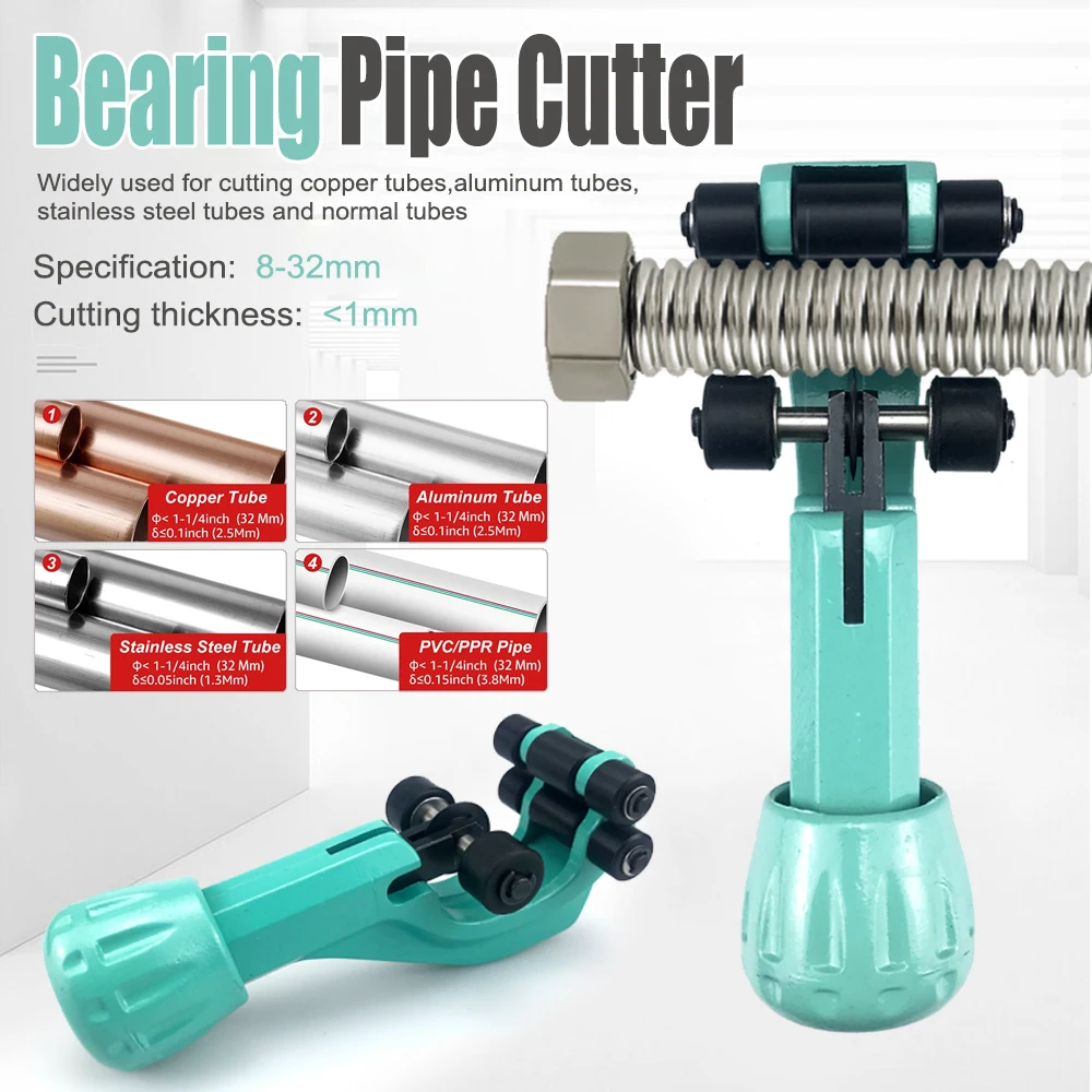 Bellows Pipe Cutter Pipe Gas Pipe Cutting Bearing Manual Cutting Tools Stainless Steel Air Conditioning Copper 8-32mm Knives
