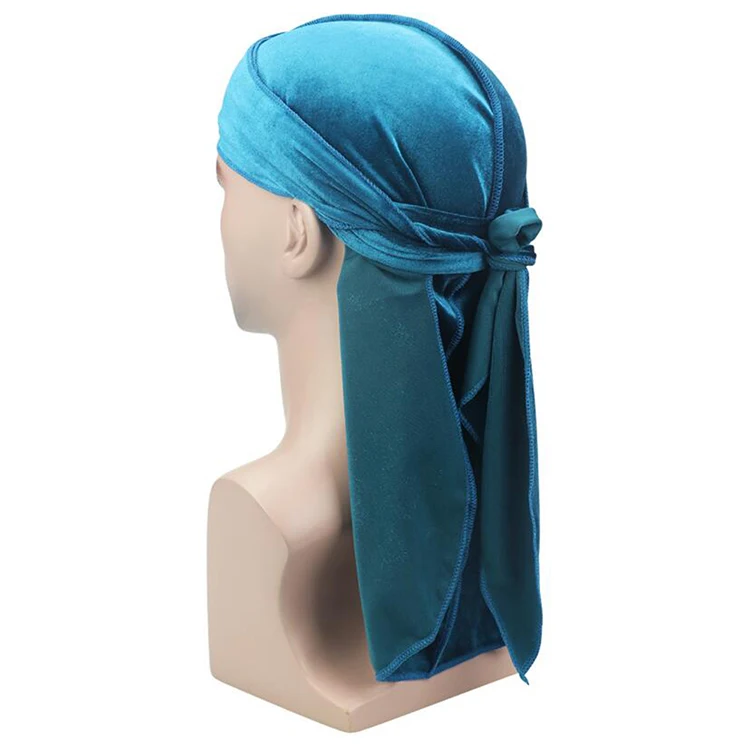 Topselling wholesale designer satin bonnets white caps long flap back strap