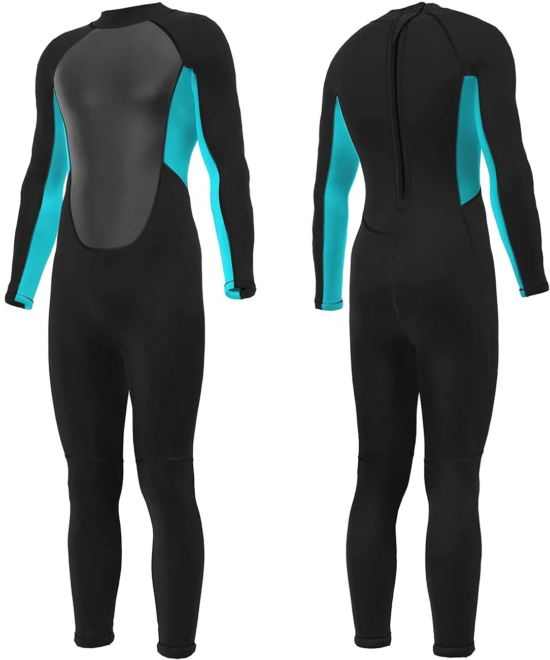 
Hot Sale 3mm Neoprene One-Piece Back Zip Child Wet Suit Kids Wetsuit for Surfing Canyoning 