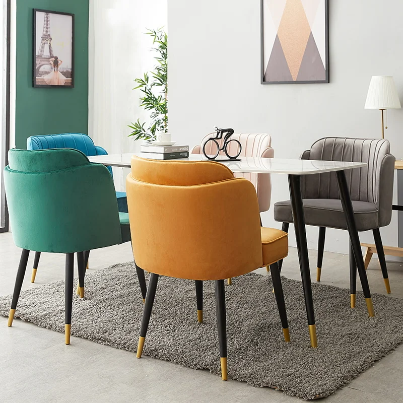 Nordic style european luxury restaurant modern tropical cane back otis bending plywood for dining chair black velvet cushions