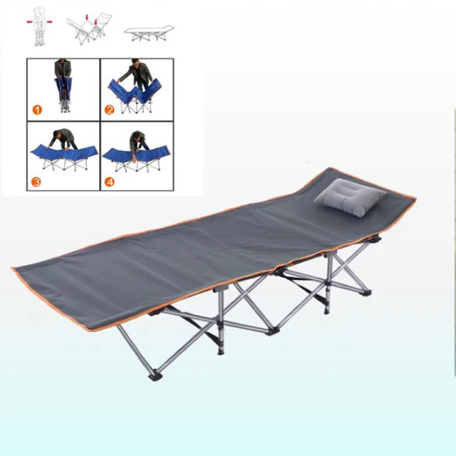 Регулируемая легко переносная складная кровать для кемпинга Военная складная кровать для кемпинга