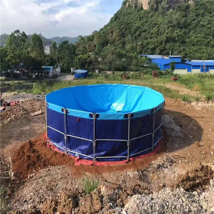 Hot selling high quality pvc coated tarpaulin fish tank round