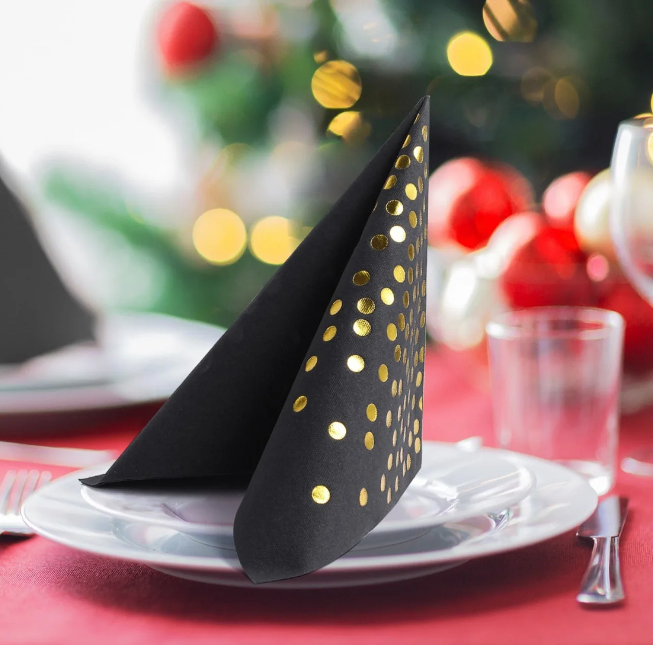 Custom Logo 60g 40*42cm Foil Stamped Dinner Airlaid Napkins
