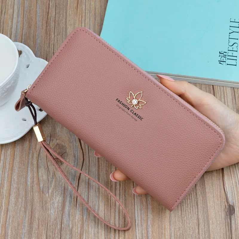2024 new design ladies pu leather wallet wholesale fashion women trendy coin leather woman wallet