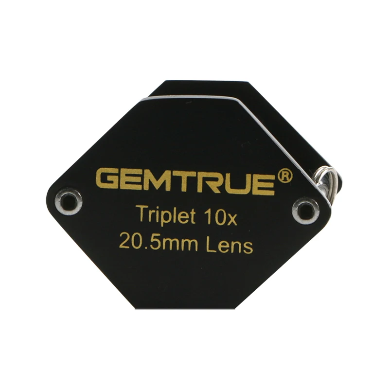 Увеличительное стекло GEMTRUE для ювелирных изделий оптическое увеличительное с алмазной проверкой 10 тройных Луп черный цвет