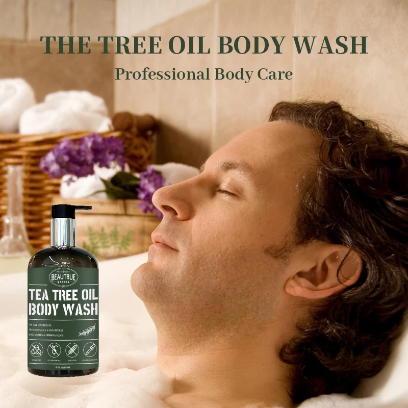 Remedy Soap Tea Tree Oil Body Wash Natural Mint Aloe Shower Gel For Body Foot Odor Skin Irritations Jock Itch Soothing Relief