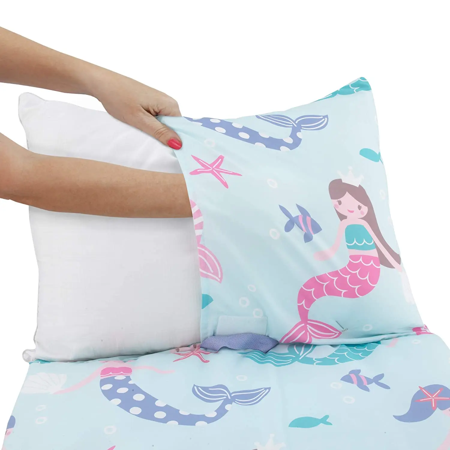 Wholesale cartoon animal boy girl roll up nap mat Kindergarten Daycare mat with cotton detachable pillow toddler nap blanket set