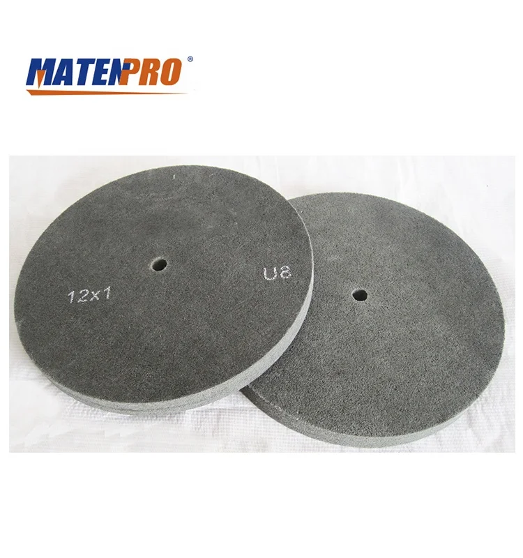 
12 inch Non woven Matt Polishing Wheels , Fast Heat Dispelling, No Black Discoloration, Abrasion-resistant 