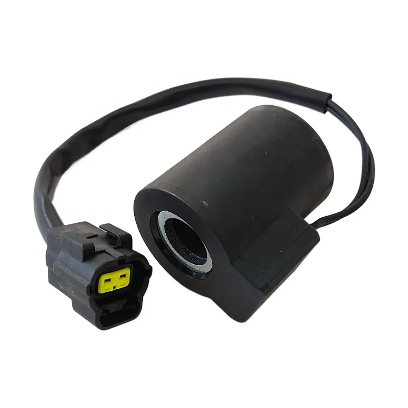 Hot Sale High Quality Excavator Electric Parts Solenoid Valve Coil with Plug 24V/12V for DX60