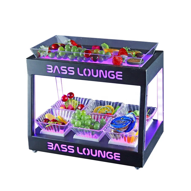 factory manufacturer Custom wholesale serving trays Luminous LED Lighting decorative For bar KTV Night Club