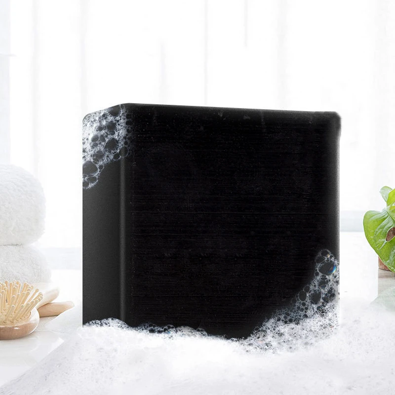 Wholesale custom  Formula Remove Acne Deep Cleansing Face  Handmade black Charcoal Soap