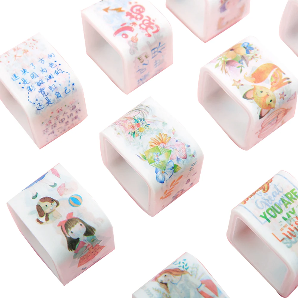 
Professional Customized Hand To Tear Masking Washi Tape DIY Manual Account Color Cartoon Tape Printing 