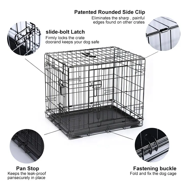 
High Quality Various Sizes Foldable Metal Kennels Heavy Duty Large Dog Cage 