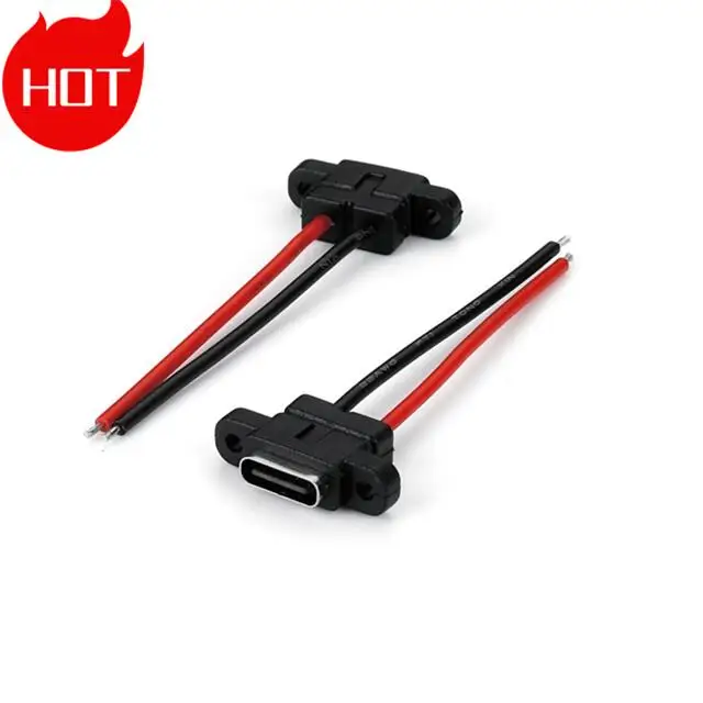 Male Ip68 4 8 Pin Ip65 Waterproof Female Micro Smd Usb 2.0 2 Pin Type C Cable Connector Screw Gold Pcb Housing Socket