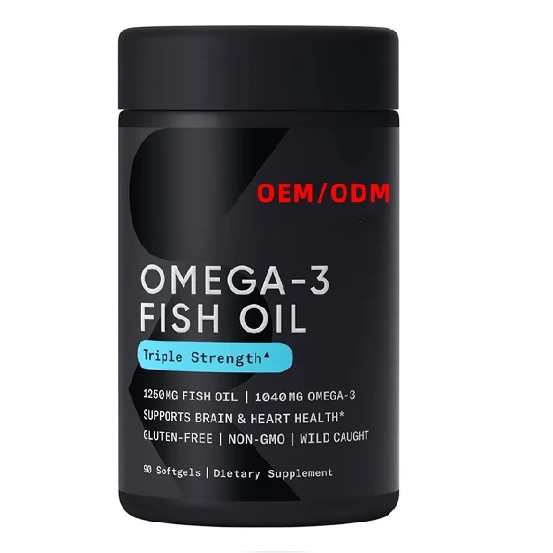Triple Strength Omega 3 Fish Oil Burpless Fish Oil Supplement EPA DHA Fatty Acids from Wild Alaskan Pollock