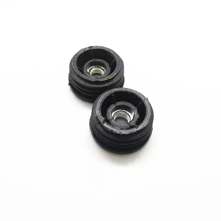 Customizable Black pp plastic round nut plug for supermarket shelf foot