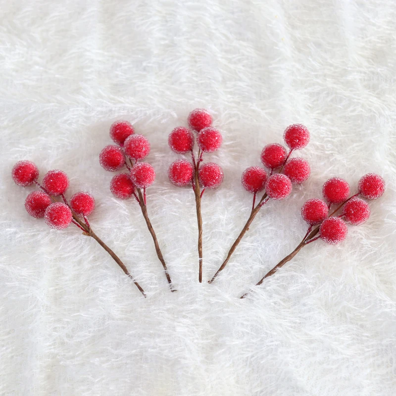 Cheap gold berry Artificial Christmas Decorative Red Berries Pick Decorations