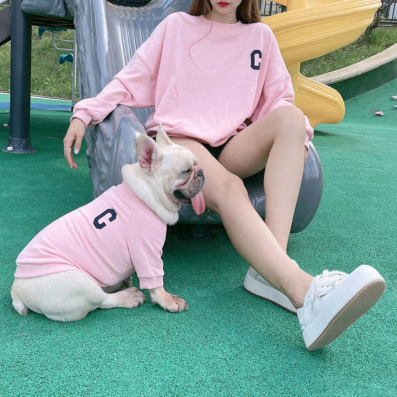 2024 New Arrival Pet Hoody Matching Owner Humans Clothes Luxury Dog Clothes Small Large Dog Coats Customizable Shirt For Pets