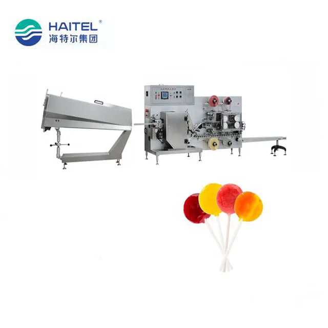 Automatic industrial lollipop candy packaging manufacturing machines production line