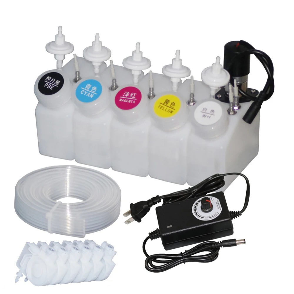 2024 New Ciss L18050 250ml Dtf White Ink Tank L8050 Dtf white ink circulation system For Epson L8050 Printer L18058 ET8550 8550