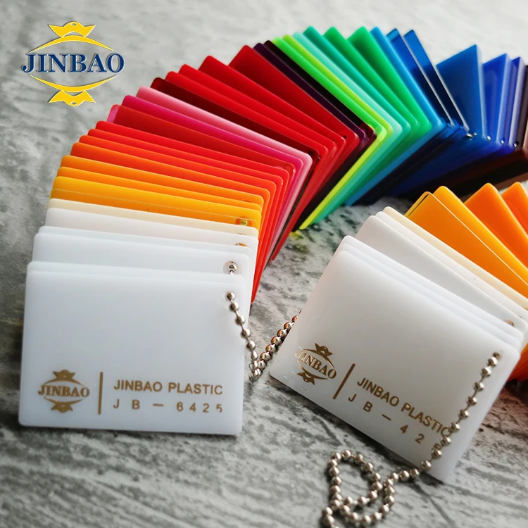 JINBAO factory in china raw materials 1220*2440 2mm 4mm 6mm color and clear cast acrylic sheet