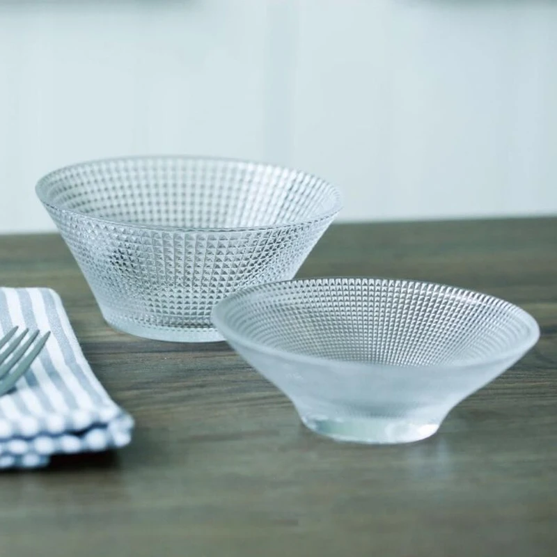 Wholesale Blinkmax glassware Dinnerware Glass Bowl Reticulated Transparent Glass Candy Bowl for Dried Fruits Glass Storage Bowls