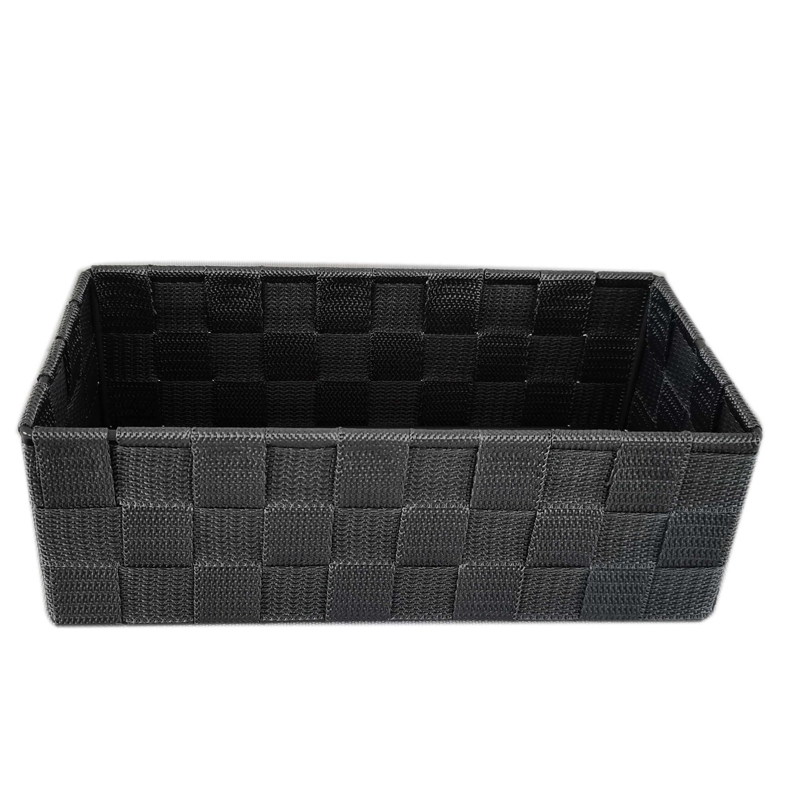 PP belt hand woven basket nylon storage bin