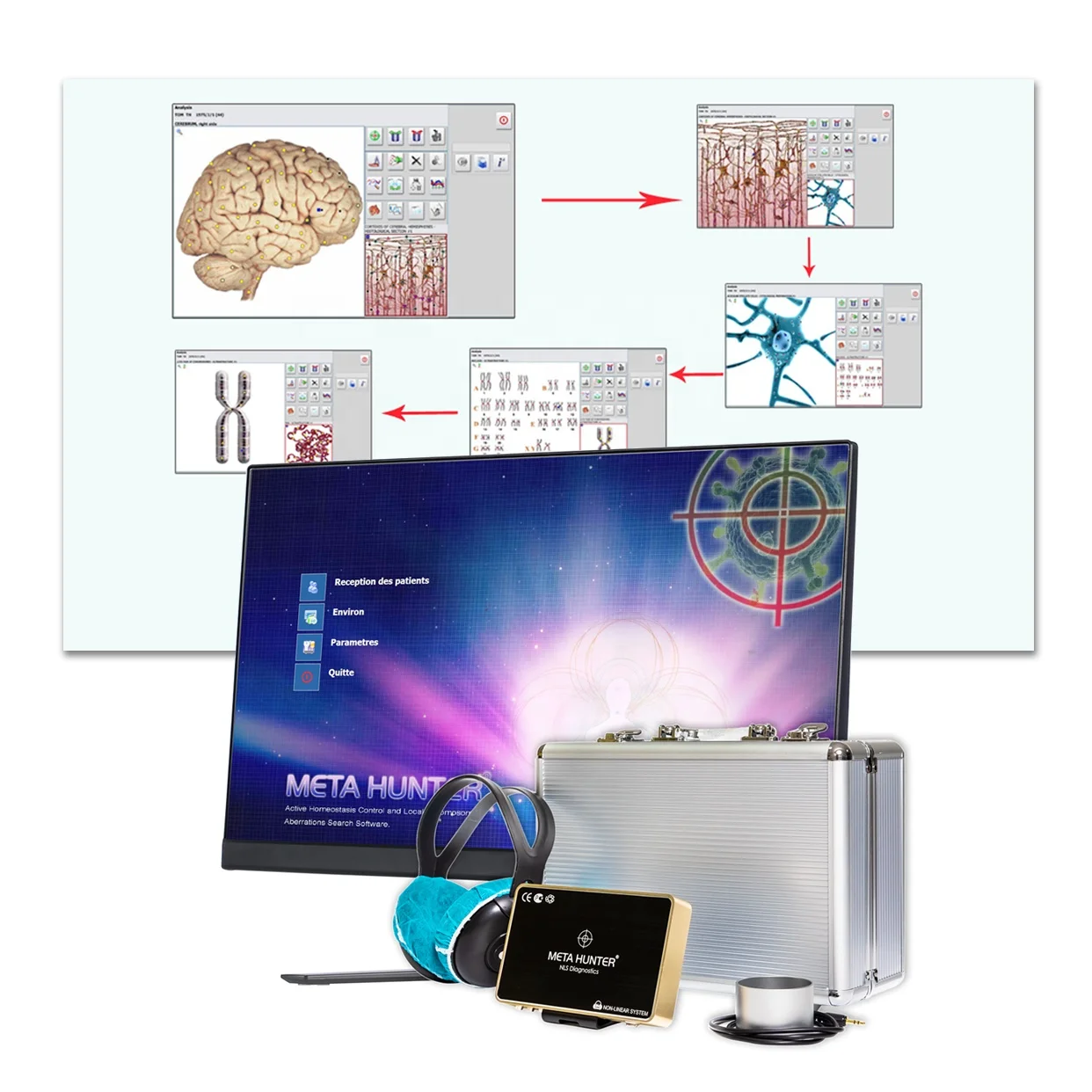 25d nls metatron metapathia gr hunter 4025 chakra Immunoassay analyzer meta hunter NLS price