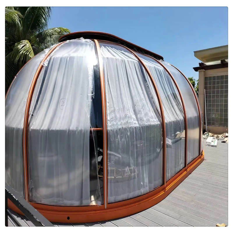 D3.3m пластиковый купол Skylight из поликарбоната Звездный дом прозрачный Поликарбонат купольная комната
