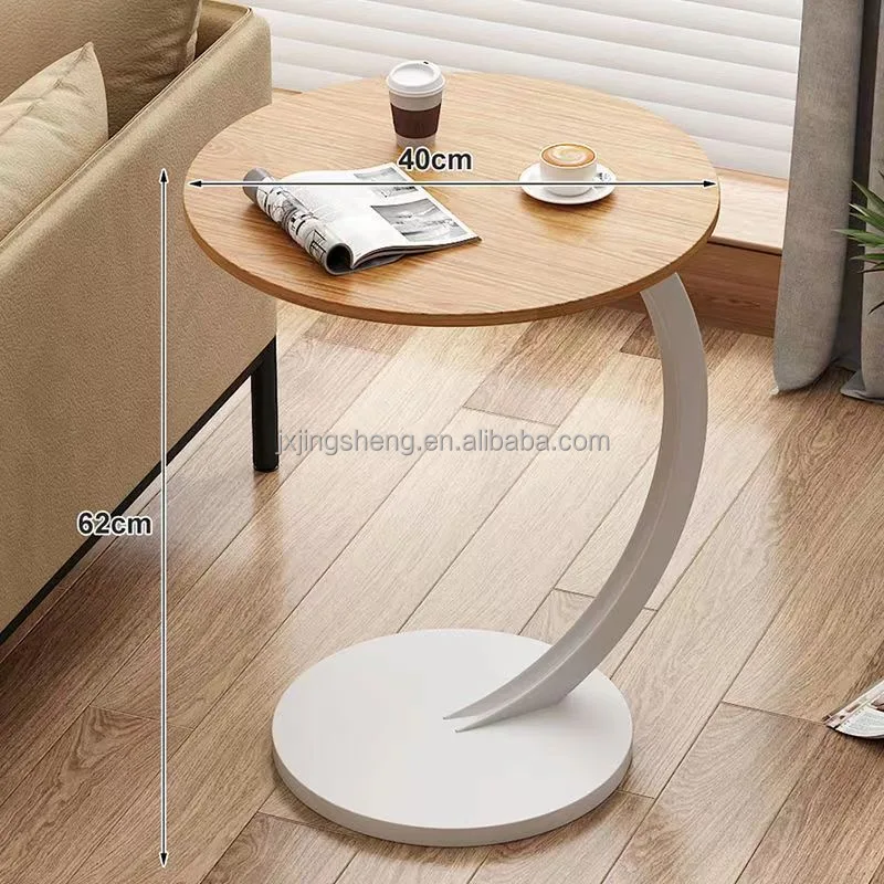 Cheap modern small round white side end coffee table