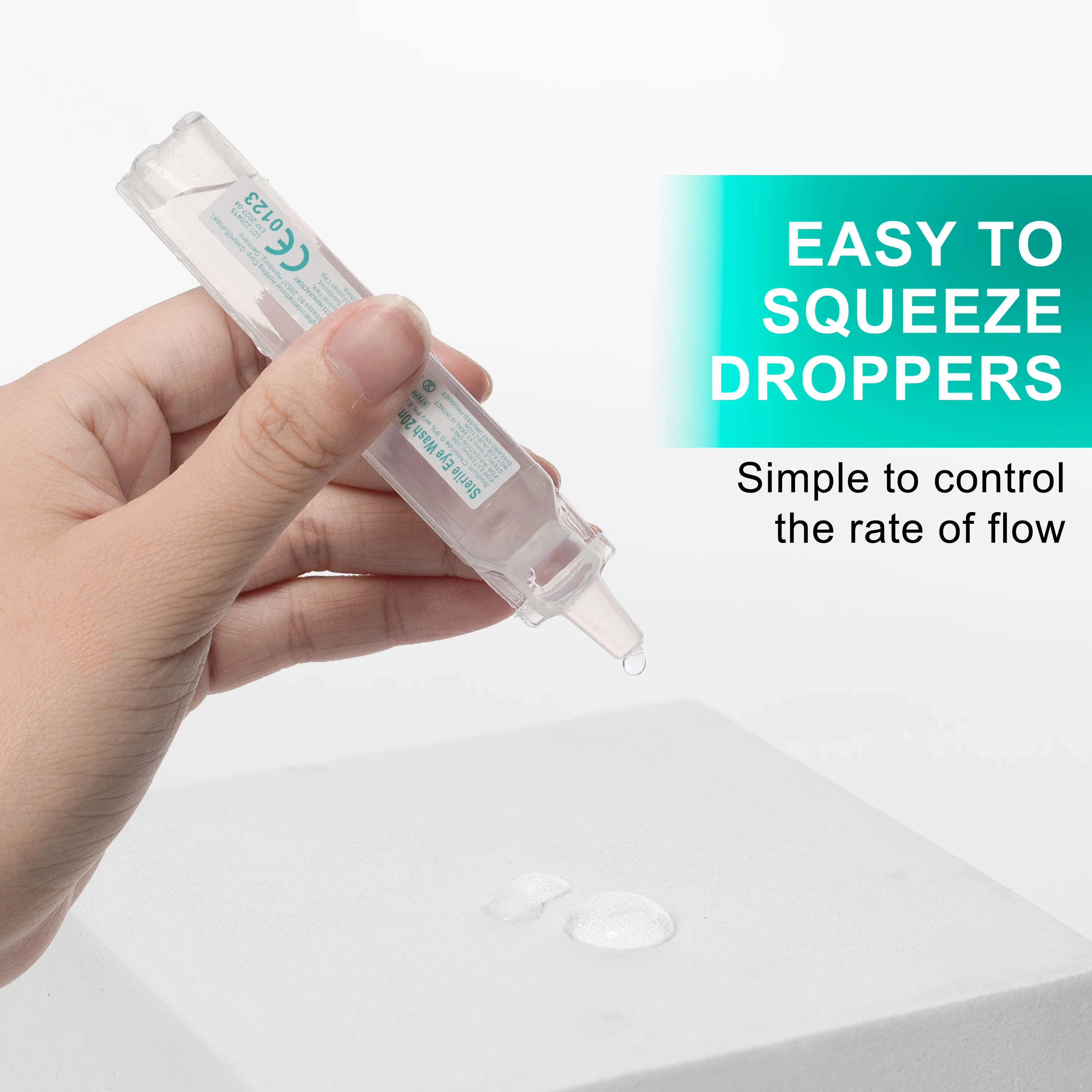 25Pack 20ml normal eye wash sterile saline solution bacteriostatic saline sterile water eyewash emergency first aid