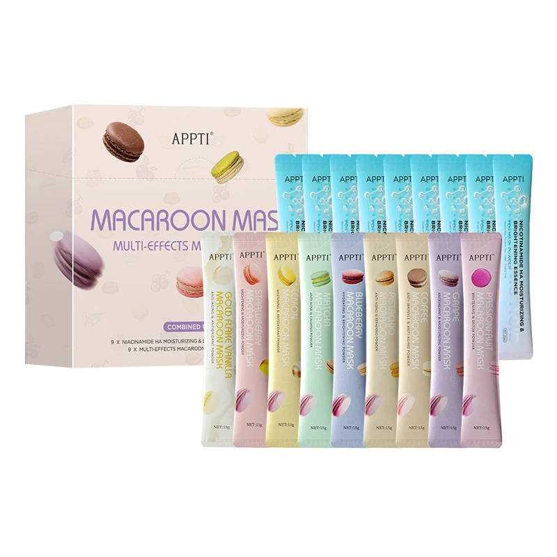 16 Flavors Set with Bowl Tool Set Spatula DIY Professional Hydrojelly Masks Powder