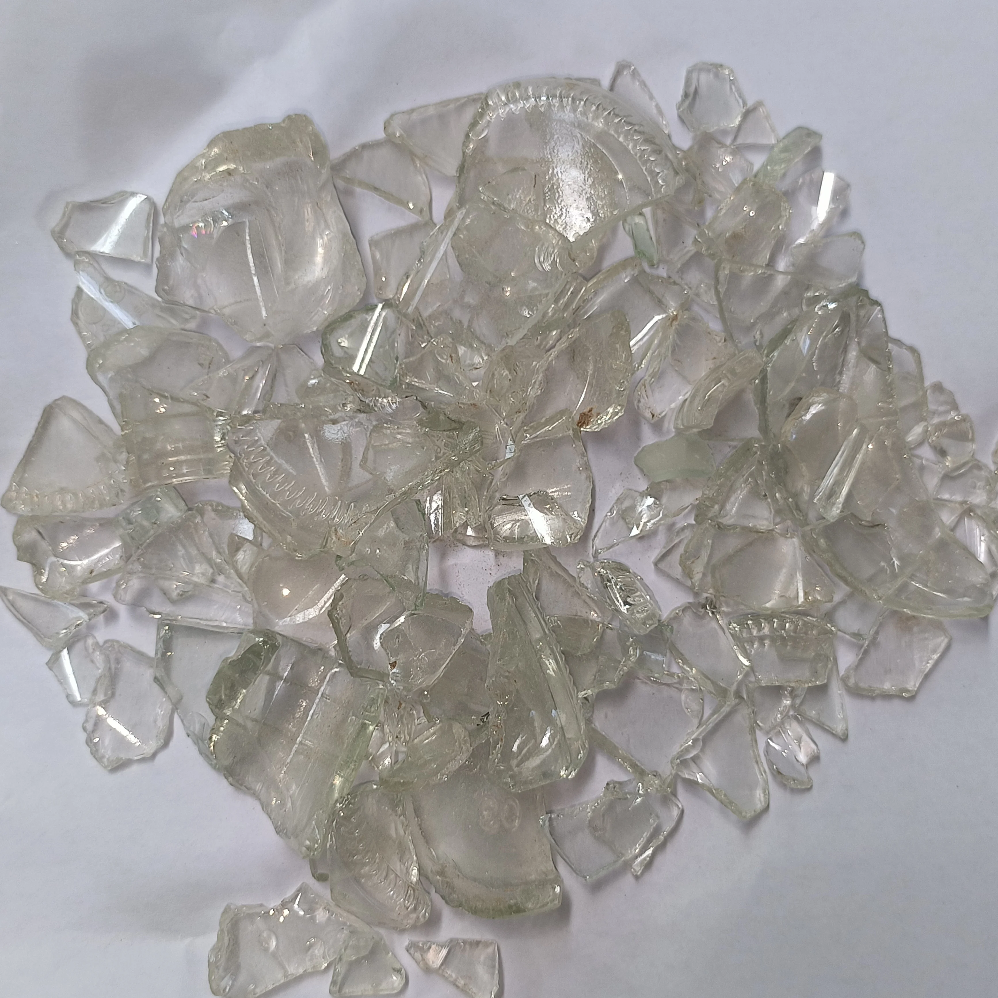 Broken Glass Scraps Green Cullet Glass Bottle Chips for Decoration Crafts