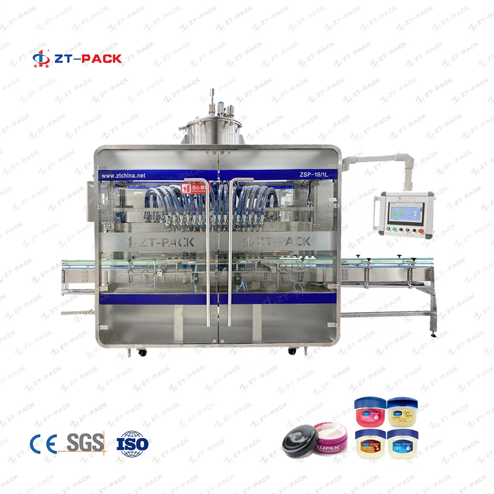 Jam Vaseline Honey Shampoo Shower Gel Lotion Cream Piston Pump Body Lotion Automatic Filling And Capping Machine Production Line