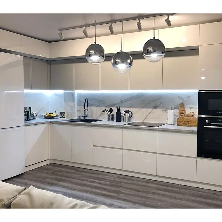 American Standard Storage Flat Pack Pantry Cocinas Kitchen Unit Furniture Set Cabinet Wood Kitchen Cabinets